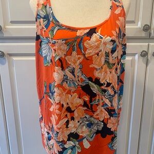 Floral Orange Cool Tank 🍊